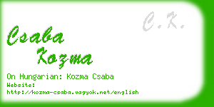 csaba kozma business card